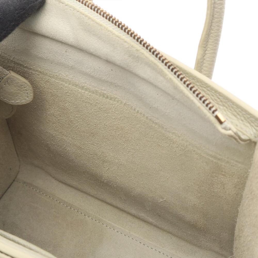 Celine Luggage 2way Shopper Handbag Leather Green - Picture 6 of 9